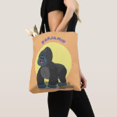 Niedliche, große Gorilla-Cartoon-Abbildung Tasche (Von Nahem)