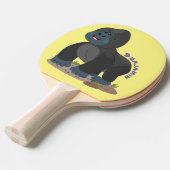Niedliche, große Gorilla-Cartoon-Abbildung Tischtennis Schläger (Vorderseite)