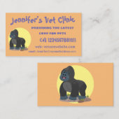 Niedliche, große Gorilla-Cartoon-Abbildung Visitenkarte (Vorne/Hinten)