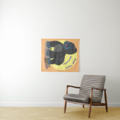 Niedliche, große Gorilla-Cartoon-Abbildung Wandteppich (Beispiel (Horizontal))