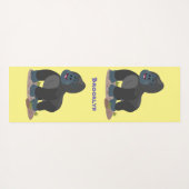 Niedliche, große Gorilla-Cartoon-Abbildung Yogamatte (Rückseite (Horizontal))