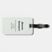 Niedliche große Mit Augen Schüssel mit einem Kaffe Gepäckanhänger (Rückseite horizontal)