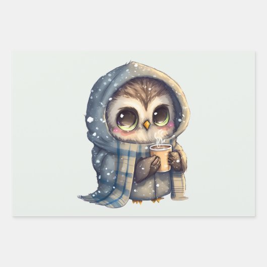 Niedliche große Mit Augen Schüssel mit einem Kaffe Geschenkpapier Set (Vorderseite 2)