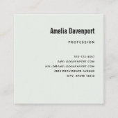 Niedliche große Mit Augen Schüssel mit einem Kaffe Quadratische Visitenkarte (Rückseite)