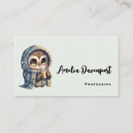 Niedliche große Mit Augen Schüssel mit einem Kaffe Visitenkarte