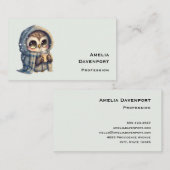 Niedliche große Mit Augen Schüssel mit einem Kaffe Visitenkarte (Vorne/Hinten)