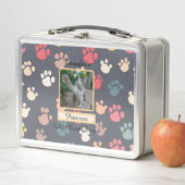 Niedliche, große Paw druckt meinen besten Freund Metall Brotdose (Beispiel)