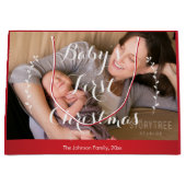 Niedliche große Red Baby's Erste Weihnachtsgeschen Geschenktüte (Vorderseite)