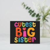 Niedliche große Schwester Postkarte (Stehend Vorderseite)
