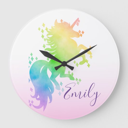 Niedliche 🦄 große wanduhr (Vorderseite)