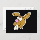 niedliche große Zähne braunes Hasen Postkarte (Vorne/Hinten)