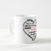 Niedliche Großmutter/Herzdefinition Kaffeetasse (Vorderseite Links)