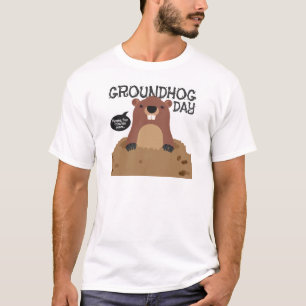 Niedliche groundhog TagesCartoonillustration T-Shirt