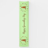 Niedliche Groundhog- und Tulip-Blume Banner (Vertikal)