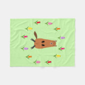 Niedliche Groundhog- und Tulip-Blume Fleecedecke (Vorderseite (Horizontal))