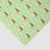 Niedliche Groundhog- und Tulip-Blume Gemustert Seidenpapier (Ausschnitt)
