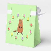 Niedliche Groundhog- und Tulip-Blume Geschenkschachtel (Rückseite)