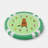 Niedliche Groundhog- und Tulip-Blume Pokerchips (Einzeln)