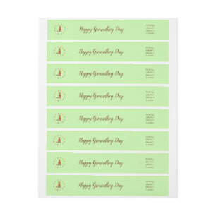 Niedliche Groundhog- und Tulip-Blume Rundum-Adressaufkleber