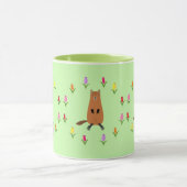 Niedliche Groundhog- und Tulip-Blume Tasse (Zentrum)