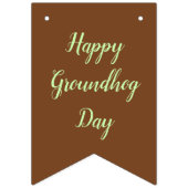 Niedliche Groundhog- und Tulip-Blume Wimpelkette (Zweite Fahne)