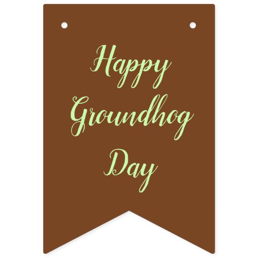 Niedliche Groundhog- und Tulip-Blume Wimpelkette (Zweite Fahne)