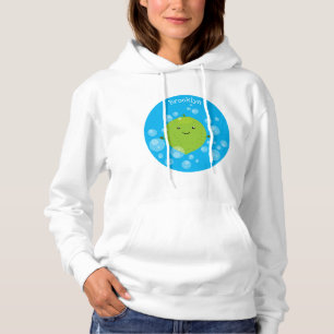 Niedliche grün Limone Blasen Cartoon Abbildung Hoodie