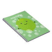 Niedliche grün Limone Blasen Cartoon Abbildung Notizblock (Rechte Seite)