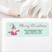 Niedliche Grün-Rosa-und Minzgrün-Weihnachtsadresse (Insitu)