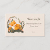 Niedliche Grünanlage Little Fox Diaper Begleitkarte (Vorderseite)