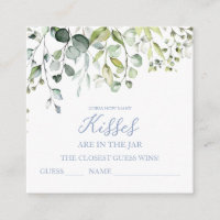 Niedliche Grünanlage schätzt wie viele Kisses Card