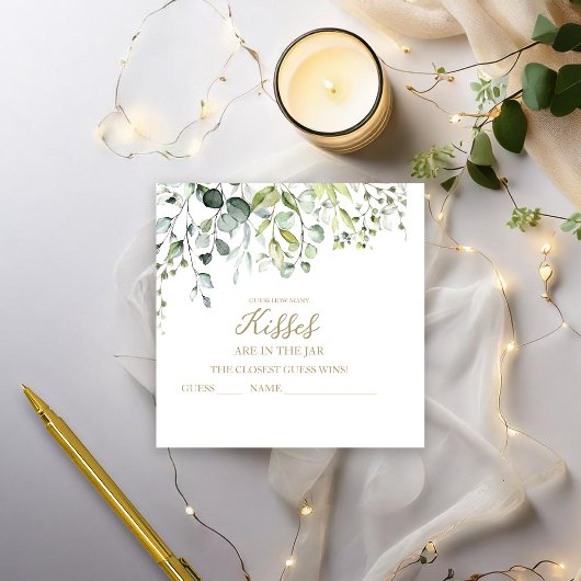 Niedliche Grünanlage schätzt wie viele Kisses Card Begleitkarte