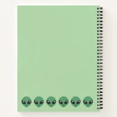 Niedliche grüne Alien Notizblock (Rückseite)