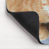 Niedliche grüne Augen Orange Tabby Cat Mousepad (Ecke)