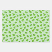 Niedliche Grüne Baumfrösche handGezeichnet Doodle  Geschenkpapier Set (Vorderseite 3)
