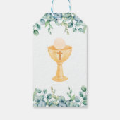 Niedliche grüne Blätter in der ersten Kommune Span Geschenkanhänger (Rückseite)