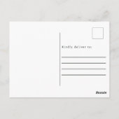 Niedliche grüne Blumen Chameleon Kunst Denken Sie Postkarte (Rückseite)