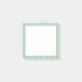 Niedliche Grüne Blüte Gemusterte Sticknotizen Post-it Klebezettel (Vorderseite)