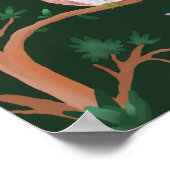 Niedliche grüne Blüte Herzlich willkommen im Baby Poster (Ecke)