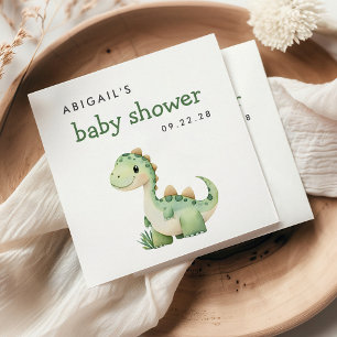 Niedliche grüne Dinosaurier Kinderdusche Serviette