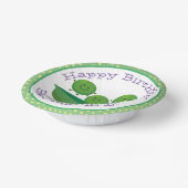 Niedliche grüne Erbsen in der Abbildung des Cartoo Pappteller (Gewinkelt)