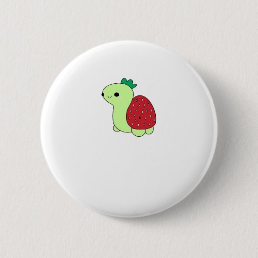 Niedliche grüne Erdbeerschildkröte Classic T-Sh Button (Vorderseite)