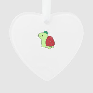 Niedliche grüne Erdbeerschildkröte Classic T-Sh Ornament