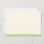 Niedliche grüne Eule-Neutral-Babydusche Danke an d (Rückseite)