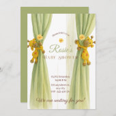 Niedliche grüne Giraffendusche Einladung (Vorne/Hinten)