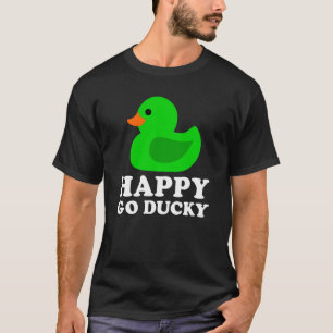 Niedliche grüne Gummiklinge Lucky Go Ducky Puff 1 T-Shirt