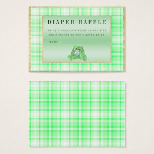 Niedliche grüne Häschen"Raffle-" Baby-Dusche