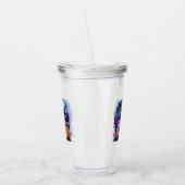 Niedliche grüne Hexe Halloween Acrylic Tumbler Acryltrinkbecher (Links)