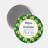 Niedliche Grüne Kleeblatt Magnet (Vorderseite/Rückseite)