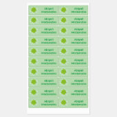 Niedliche grüne Limone Blasen Cartoon personalisie Etiketten (Blatt)